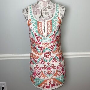 Free People Cross Stitch Linen Blend Dress 6